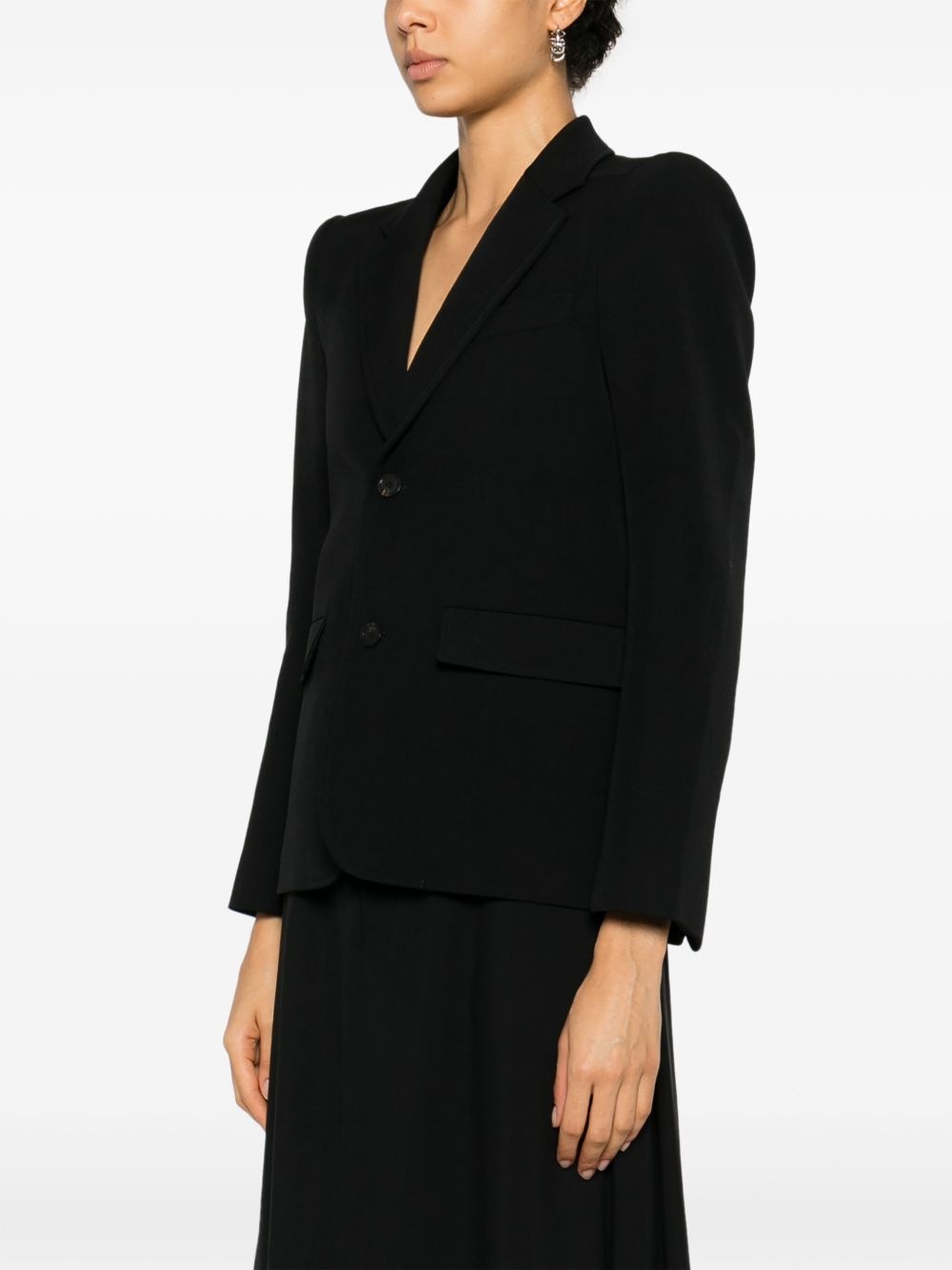 padded shoulder blazer - 3