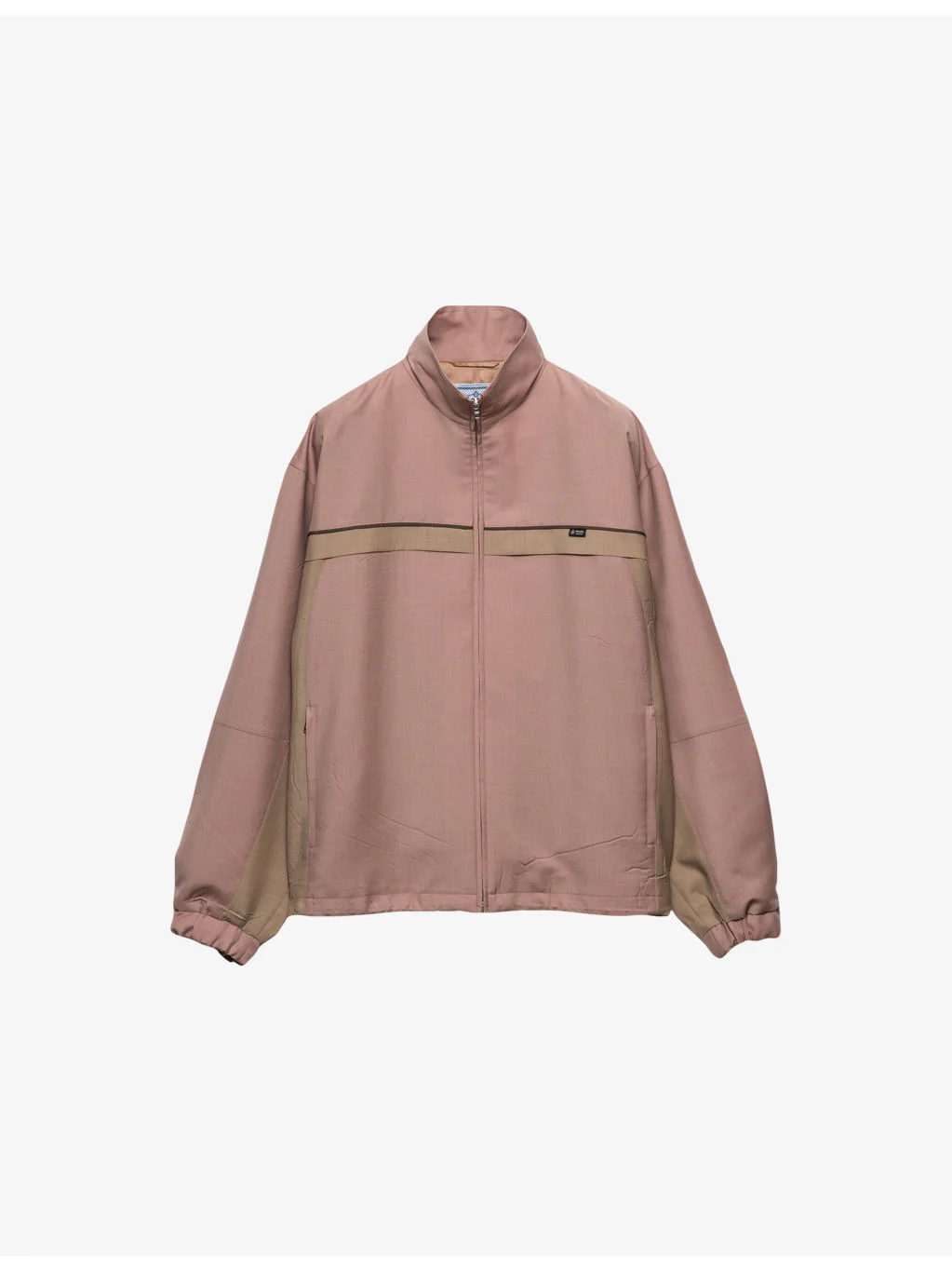 Contrast-Panel Oversized-Fit Wool Jacket - 1