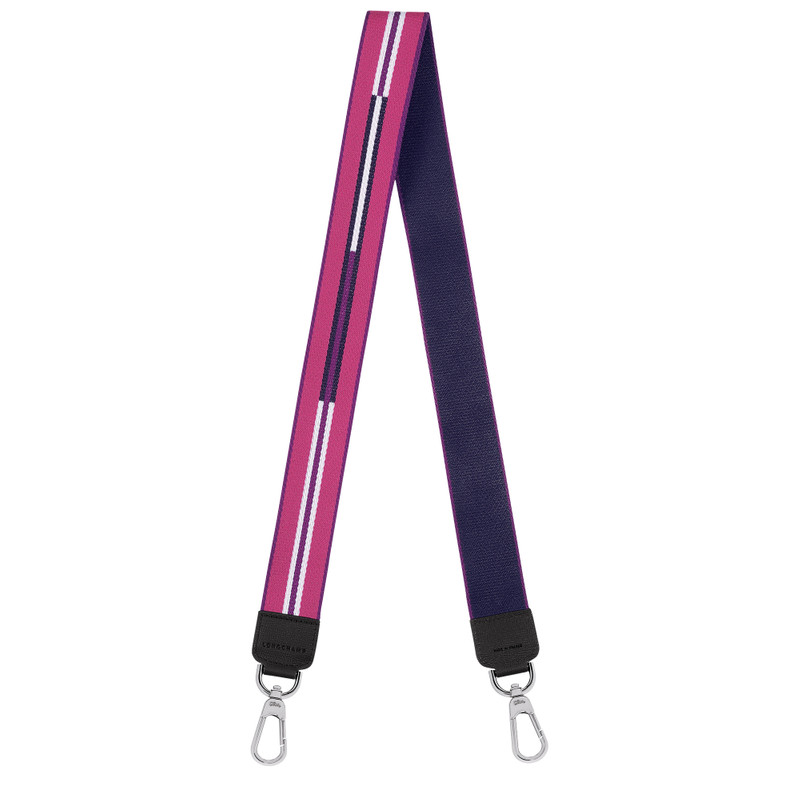Longchamp Rayures Shoulder strap Violet - Canvas 1