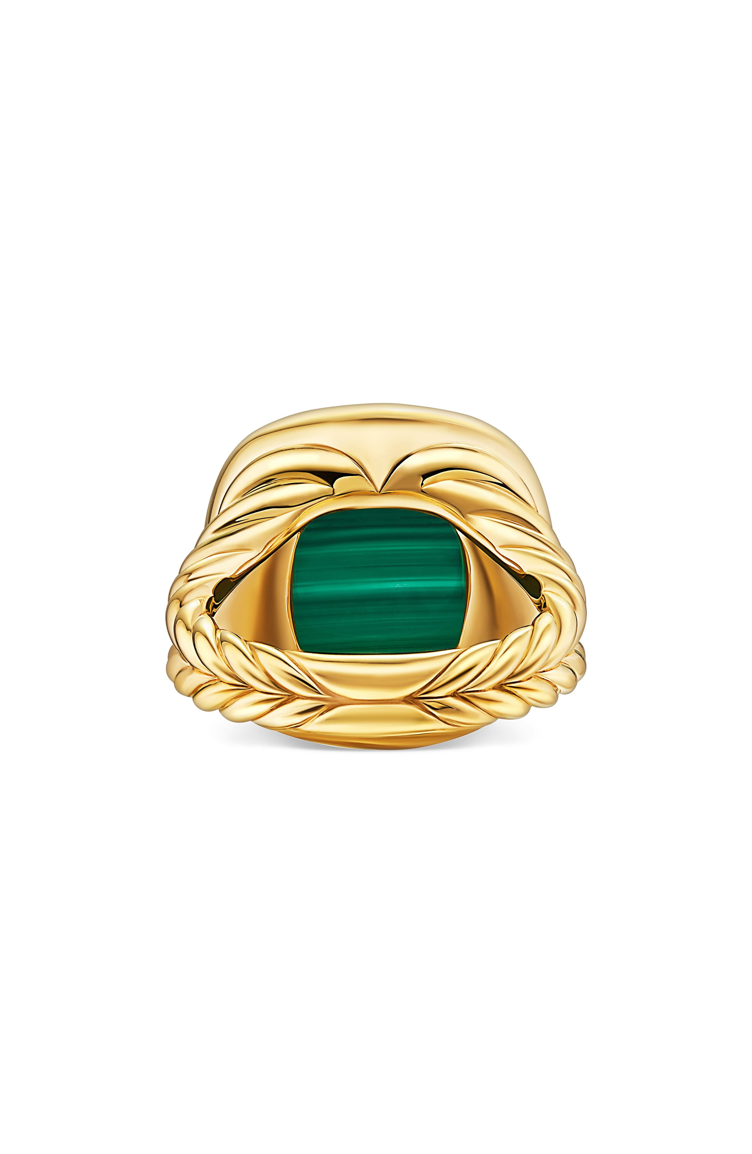 David Yurman Albion Ring in 18K Gold with Diamonds in Green/18K Gold at Nordstrom - 5