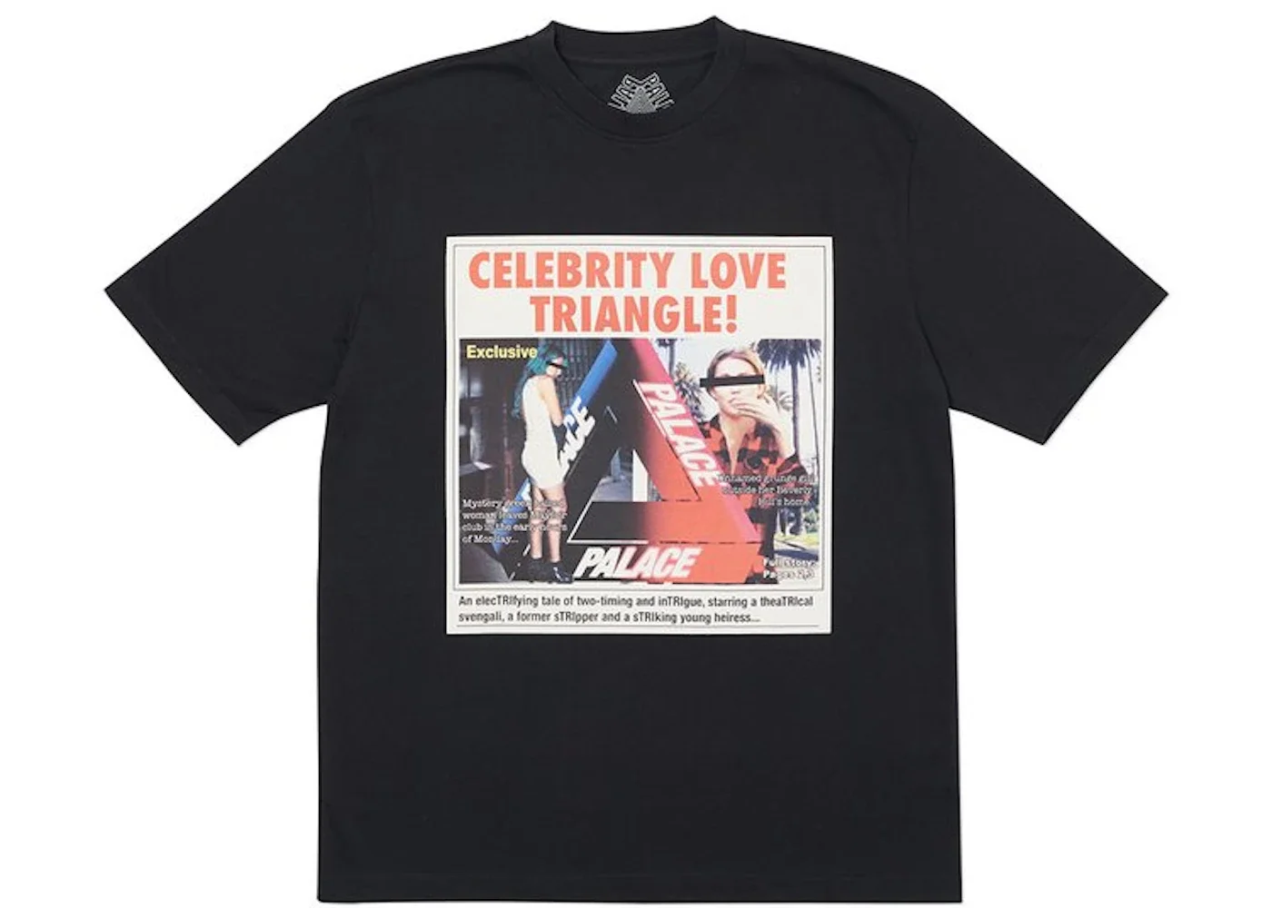 Palace Love Triangle T-Shirt Black - 1