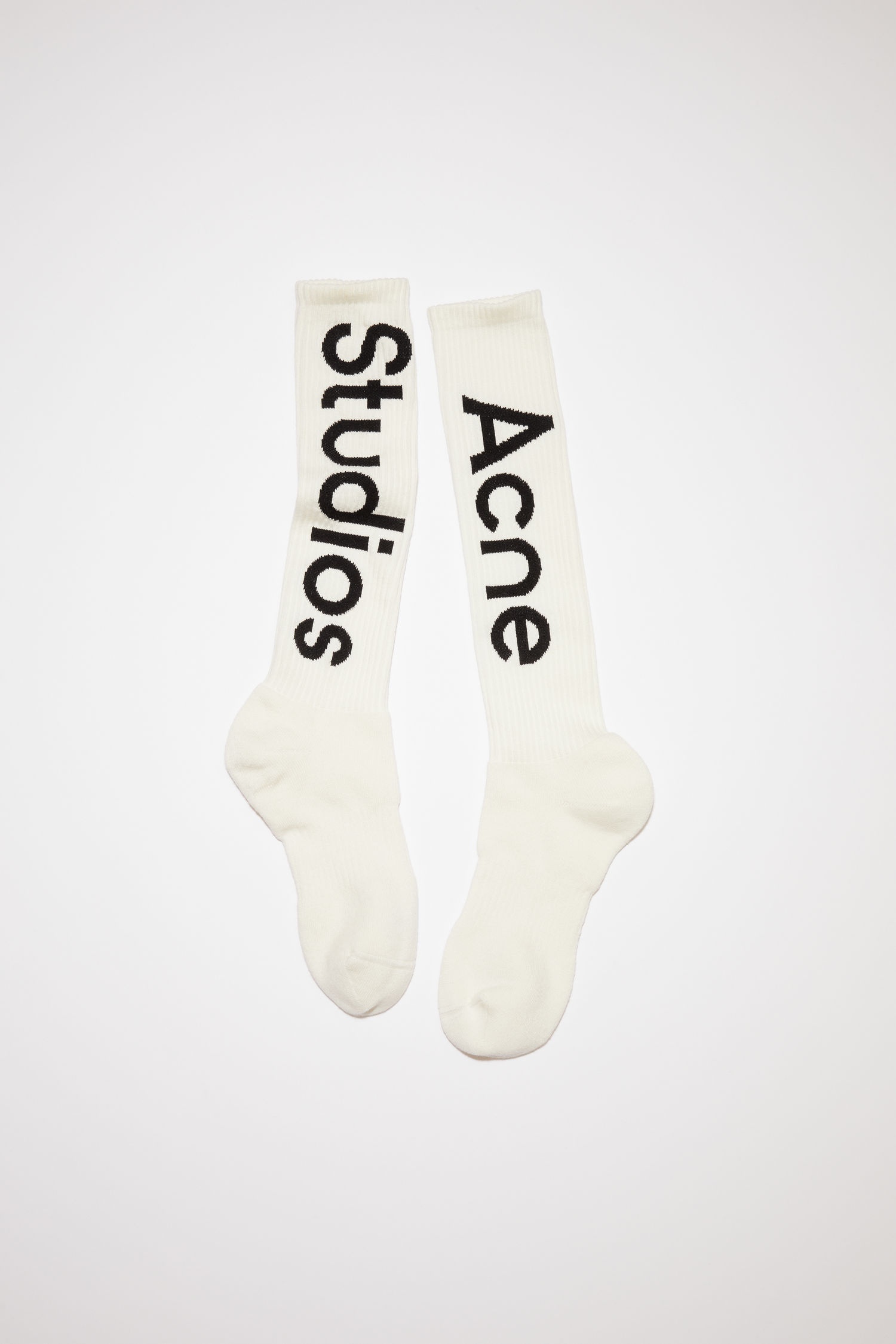 Logo-jacquard socks - Off white - 1
