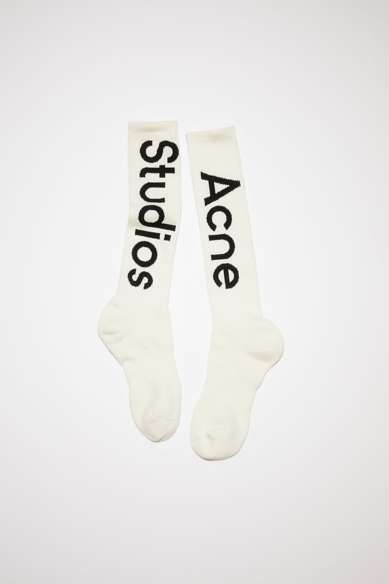 Logo-jacquard socks - Off white 1
