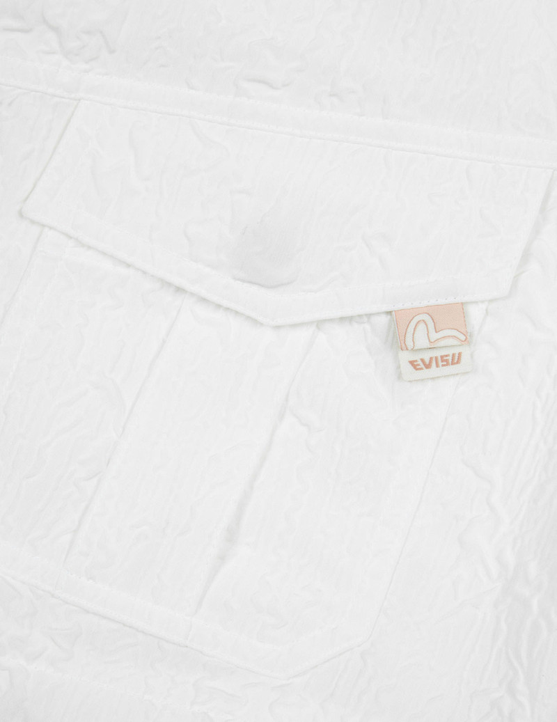 LOGO EMBROIDERY TEXTURED CROPPED FASHION FIT WINDBREAKER 8