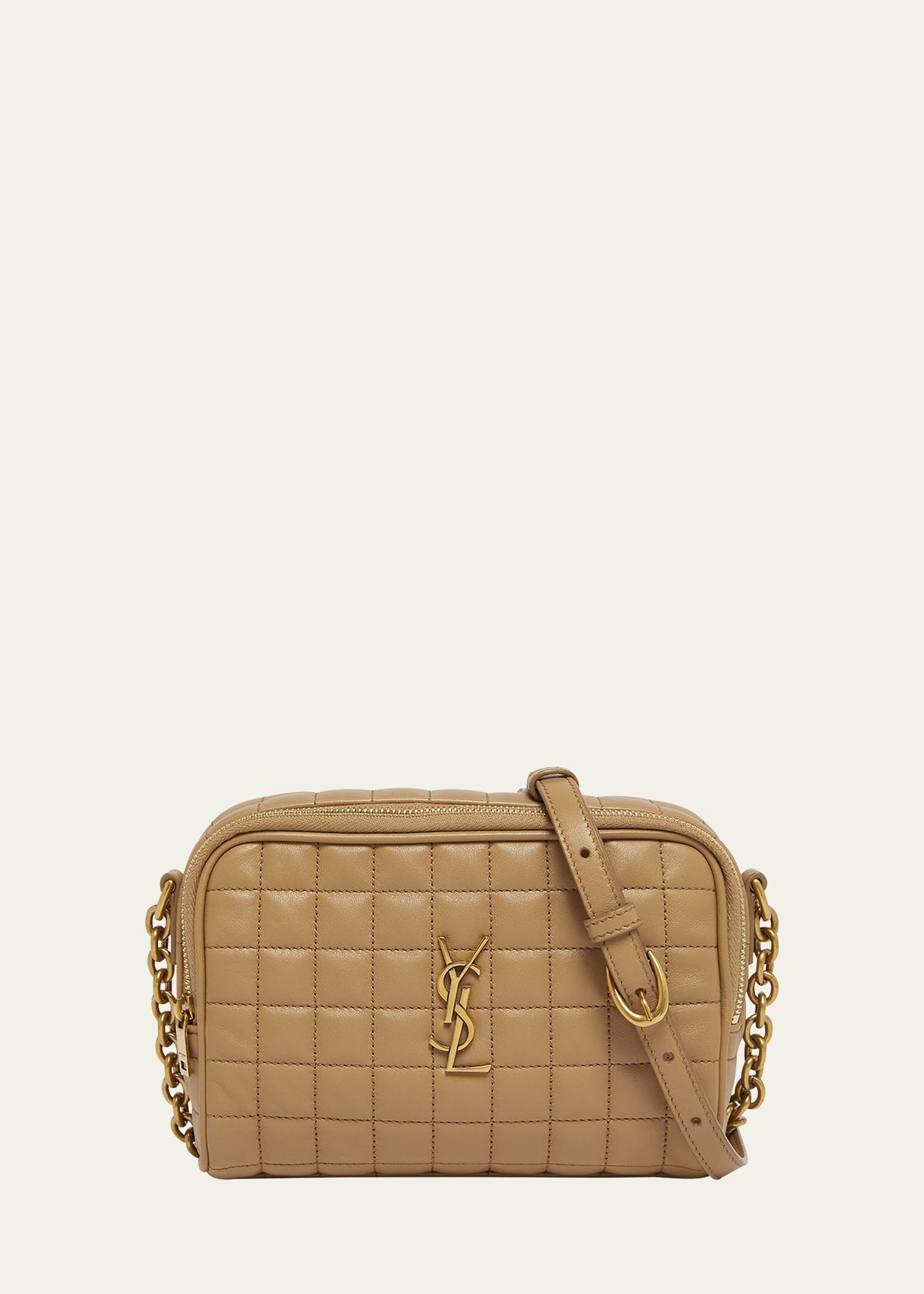 Cassandre Mini YSL Camera Bag in Quilted Smooth Leather - 1