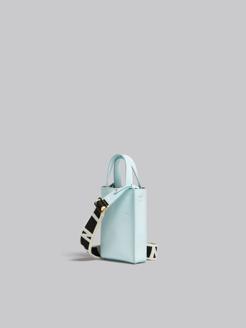 MUSEO NANO BAG IN LIGHT BLUE LEATHER - 3