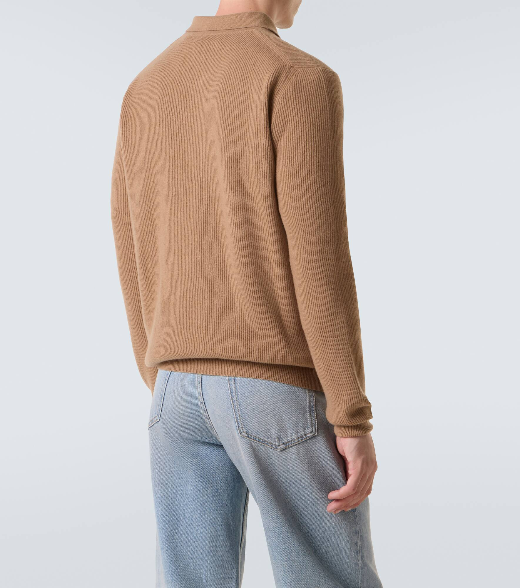 Wool and cashmere polo sweater - 4
