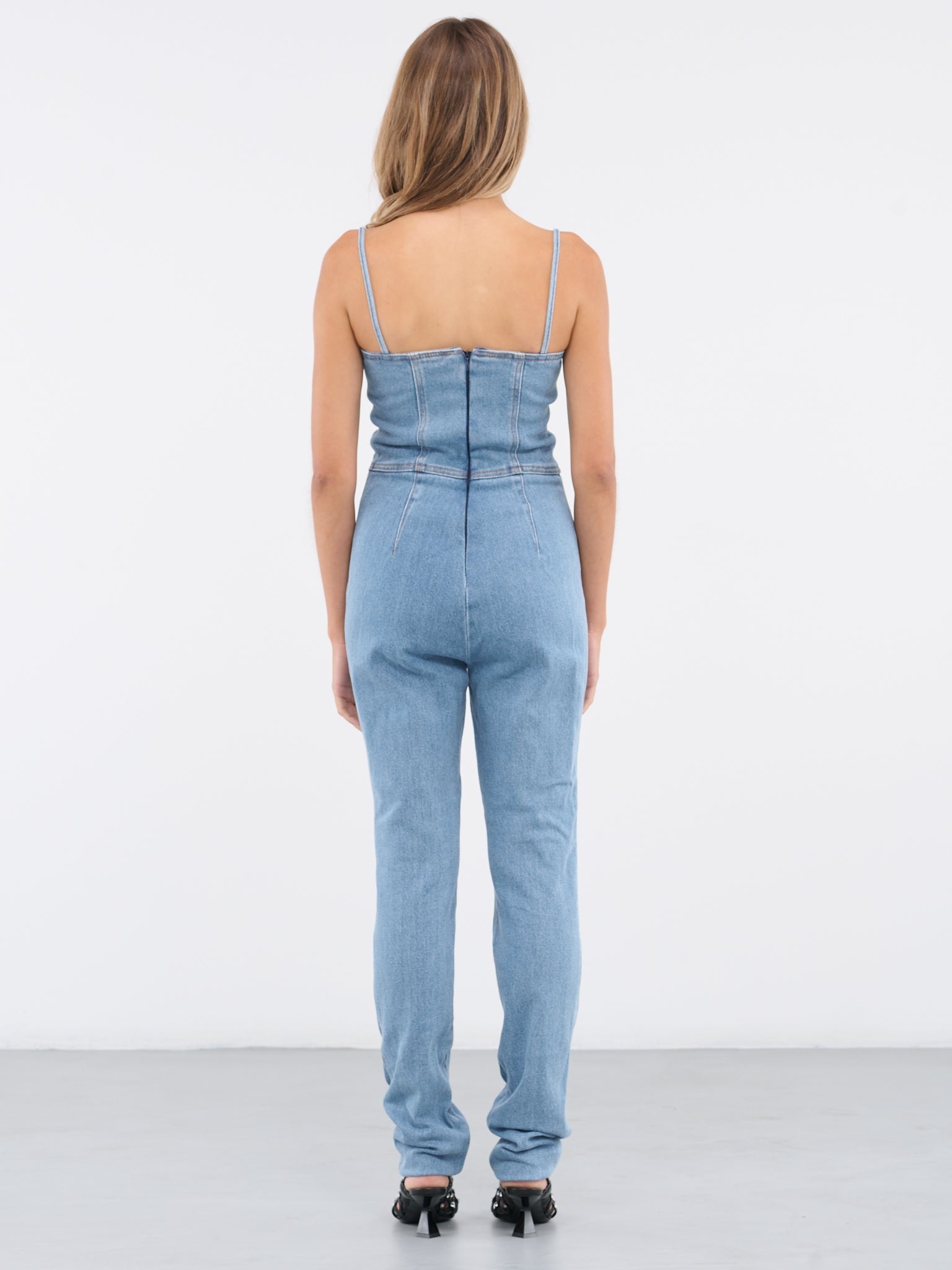 Denim Bustier Jumpsuit - 3
