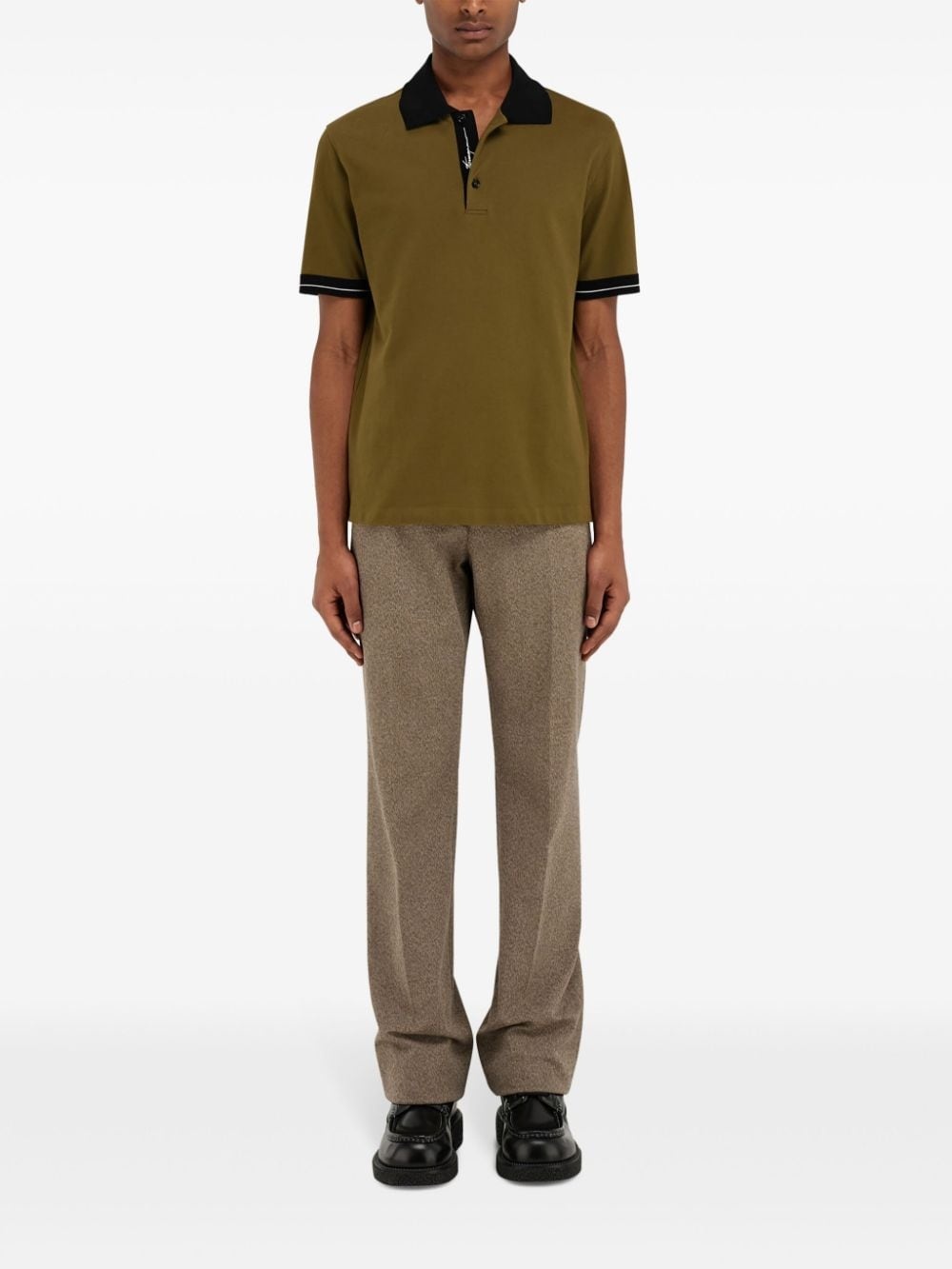 contrast polo shirt - 2