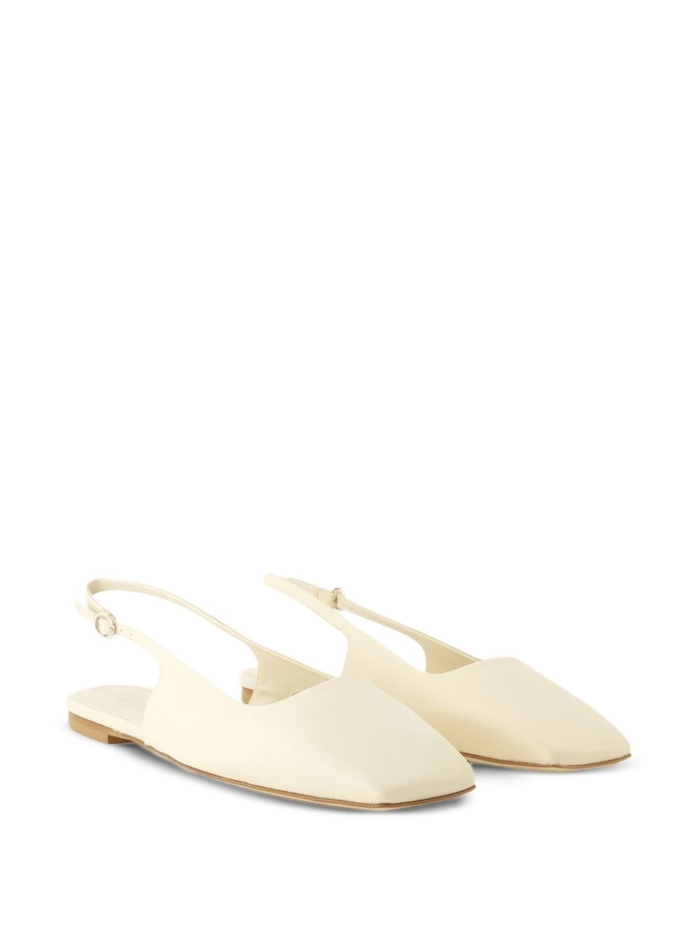 Liya slingback leather flat pumps - 2