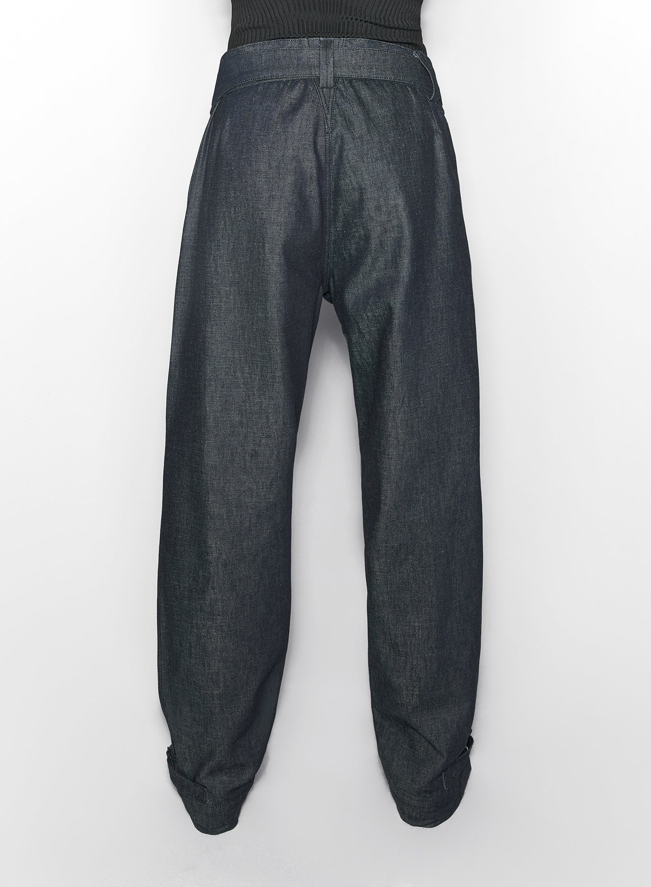 belted wide-leg raw denim jeans - 3