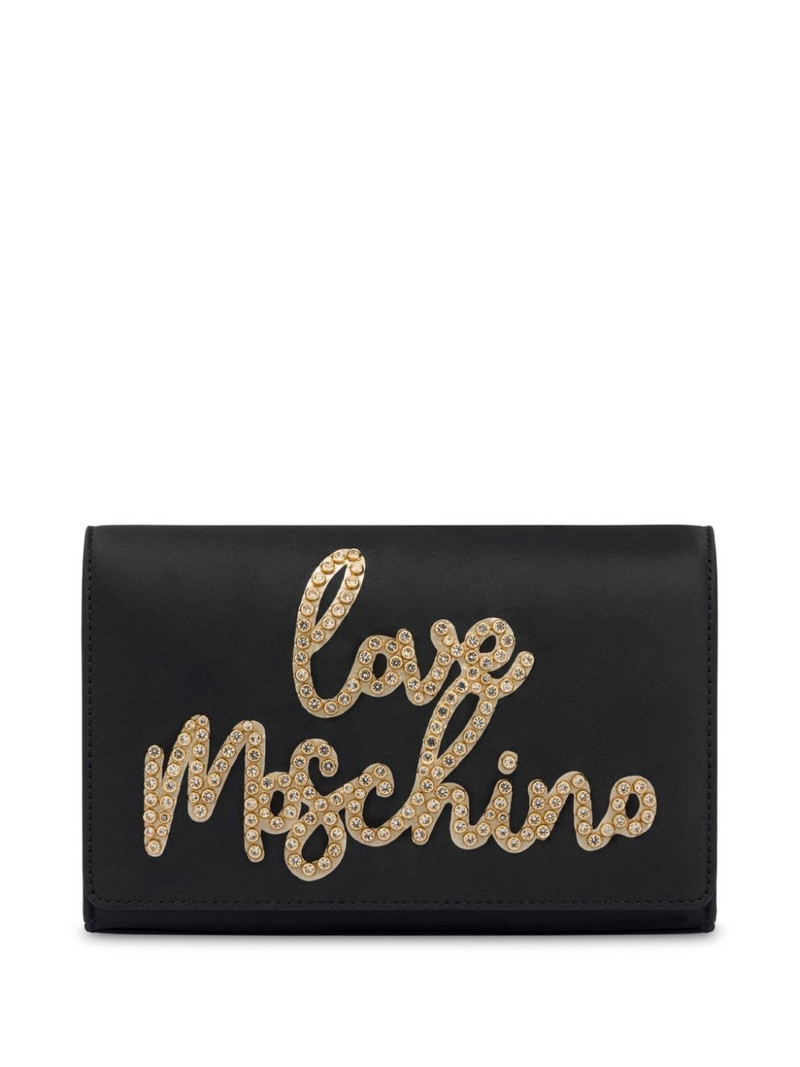 rhinestone-logo cross body bag 1