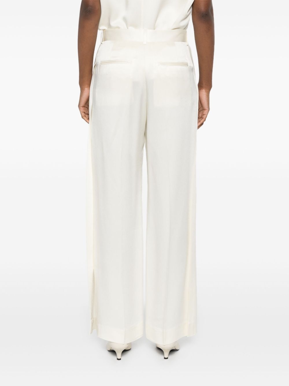 crepe de chine trousers - 4