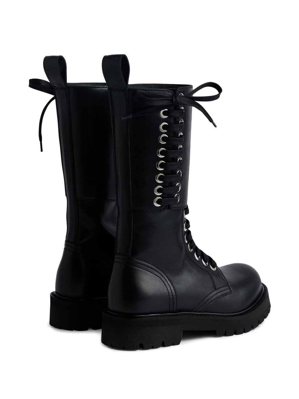 lace-up platform boots - 3