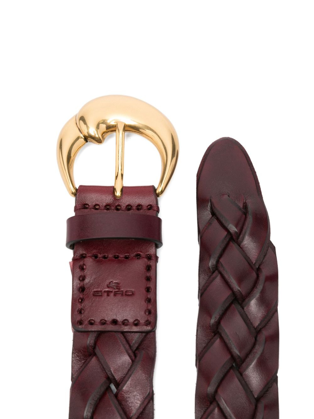 braided leather belt - 2