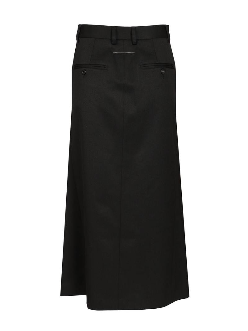 MM6 Maison Margiela Back-To-Back Midi Skirt Skirts Black outlook