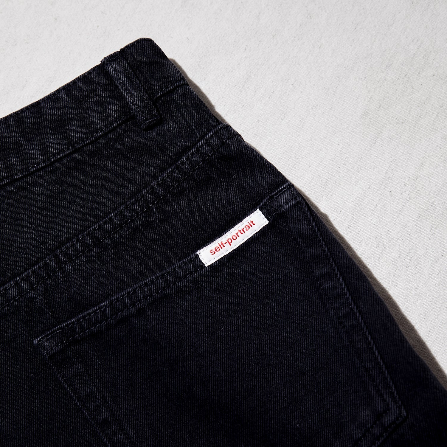 Black Denim Cropped High Rise Trouser - 6