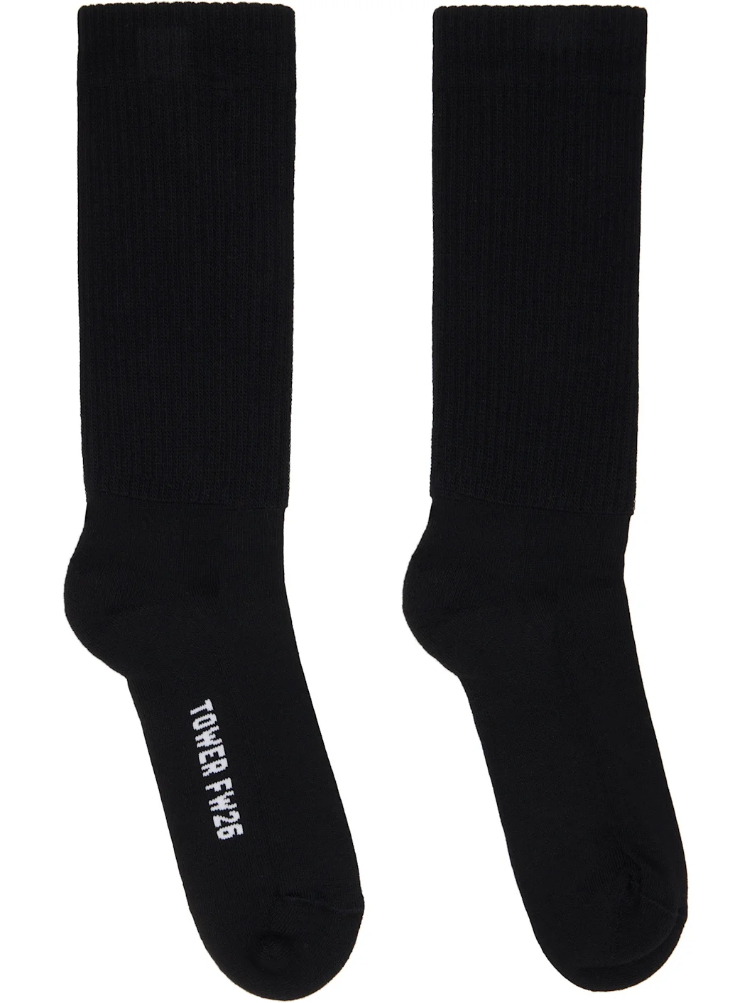 Black Tower Mid Calf Socks - 1