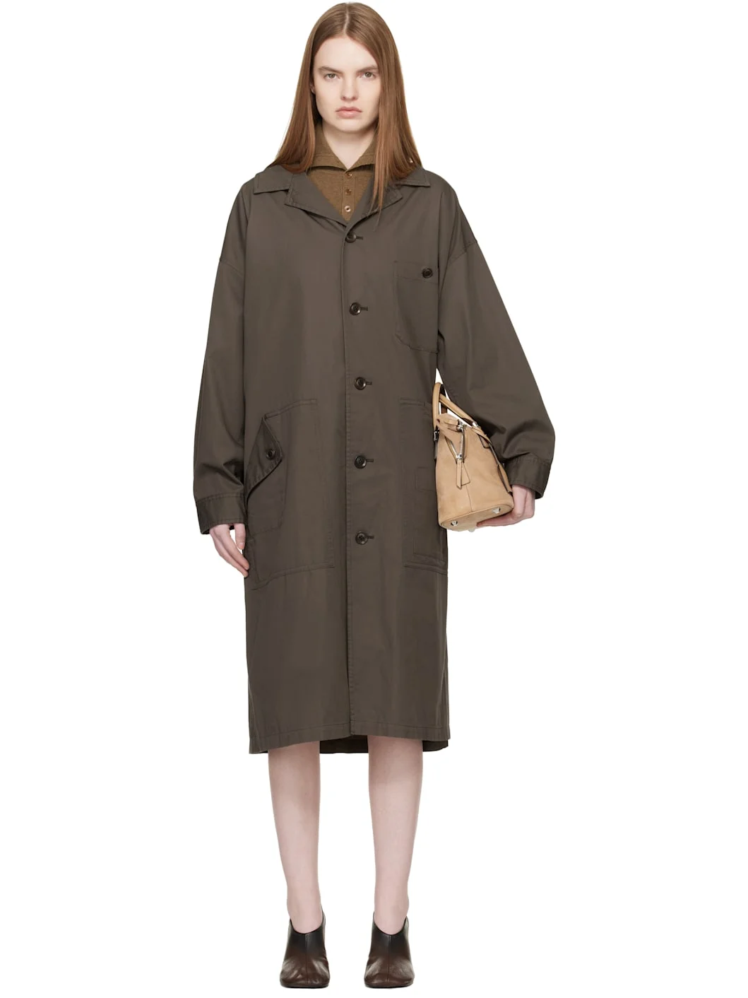Khaki 5-Pocket Coat - 1