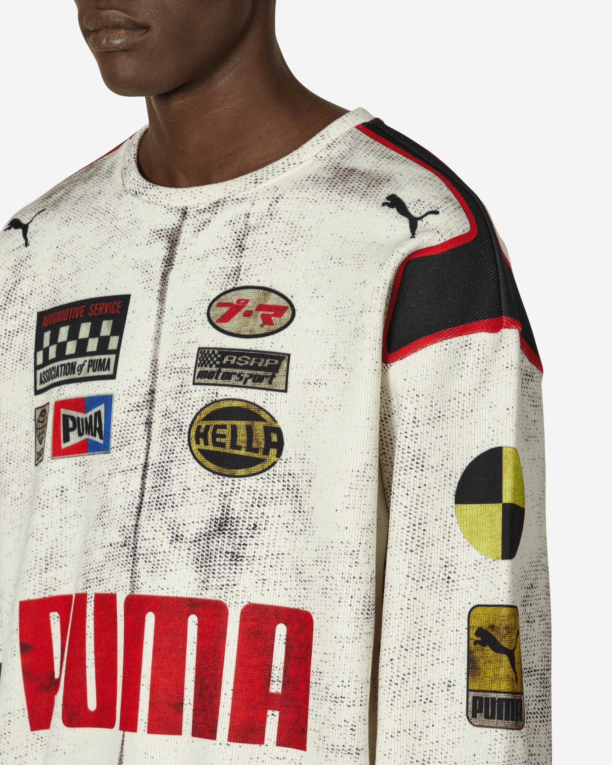 PUMA A$AP Rocky Crewneck Sweatshirt Warm White | slamjam | REVERSIBLE