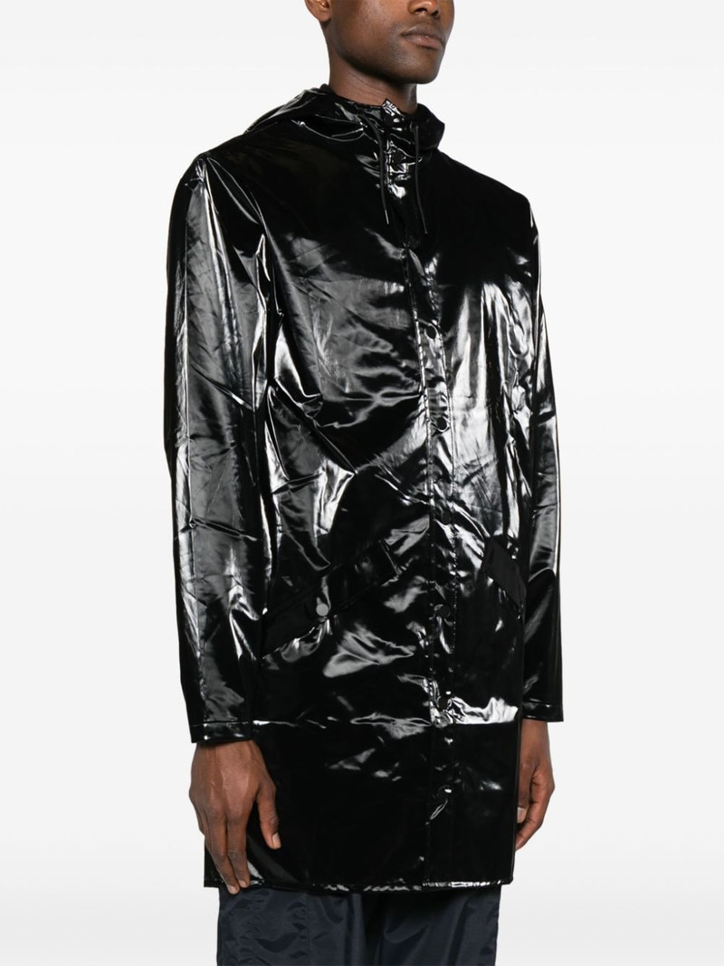 RAINS coated hooded parka coat outlook