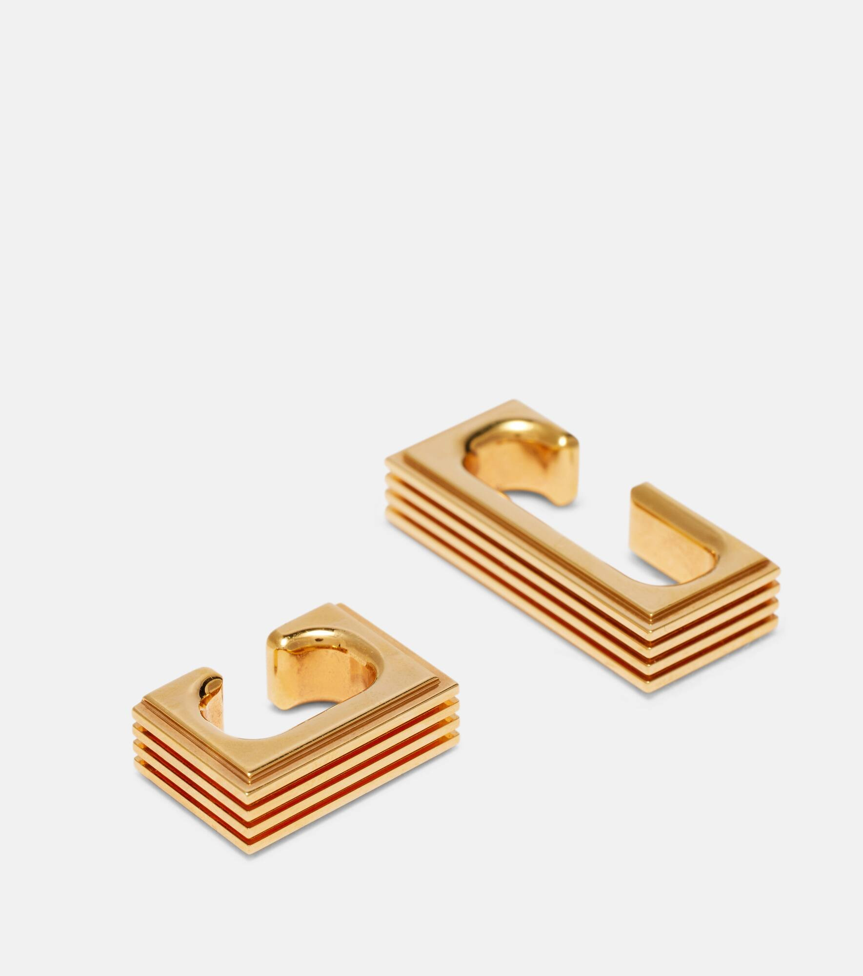 Empire 18kt gold-plated ear cuffs - 4