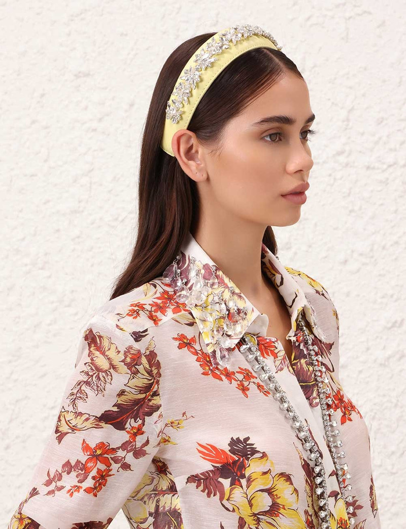 Zimmermann LEATHER CRYSTAL HEADBAND outlook