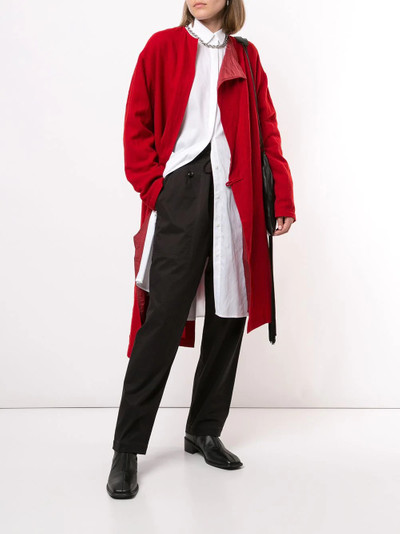 Y's asymmetric coat outlook