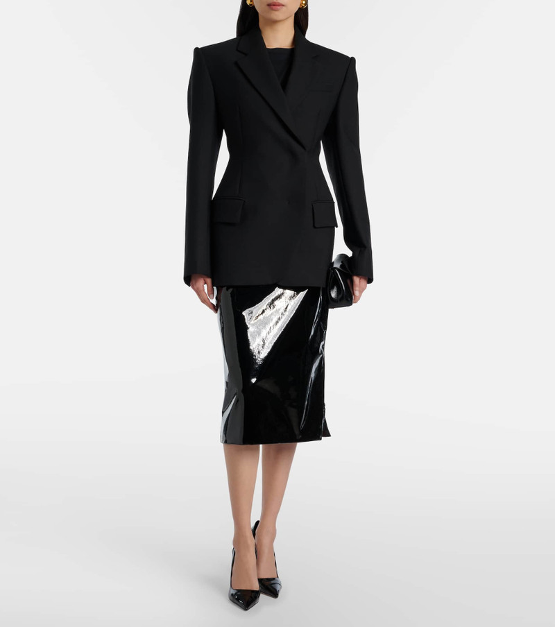 The Frankie Shop Samantha coated pencil skirt outlook