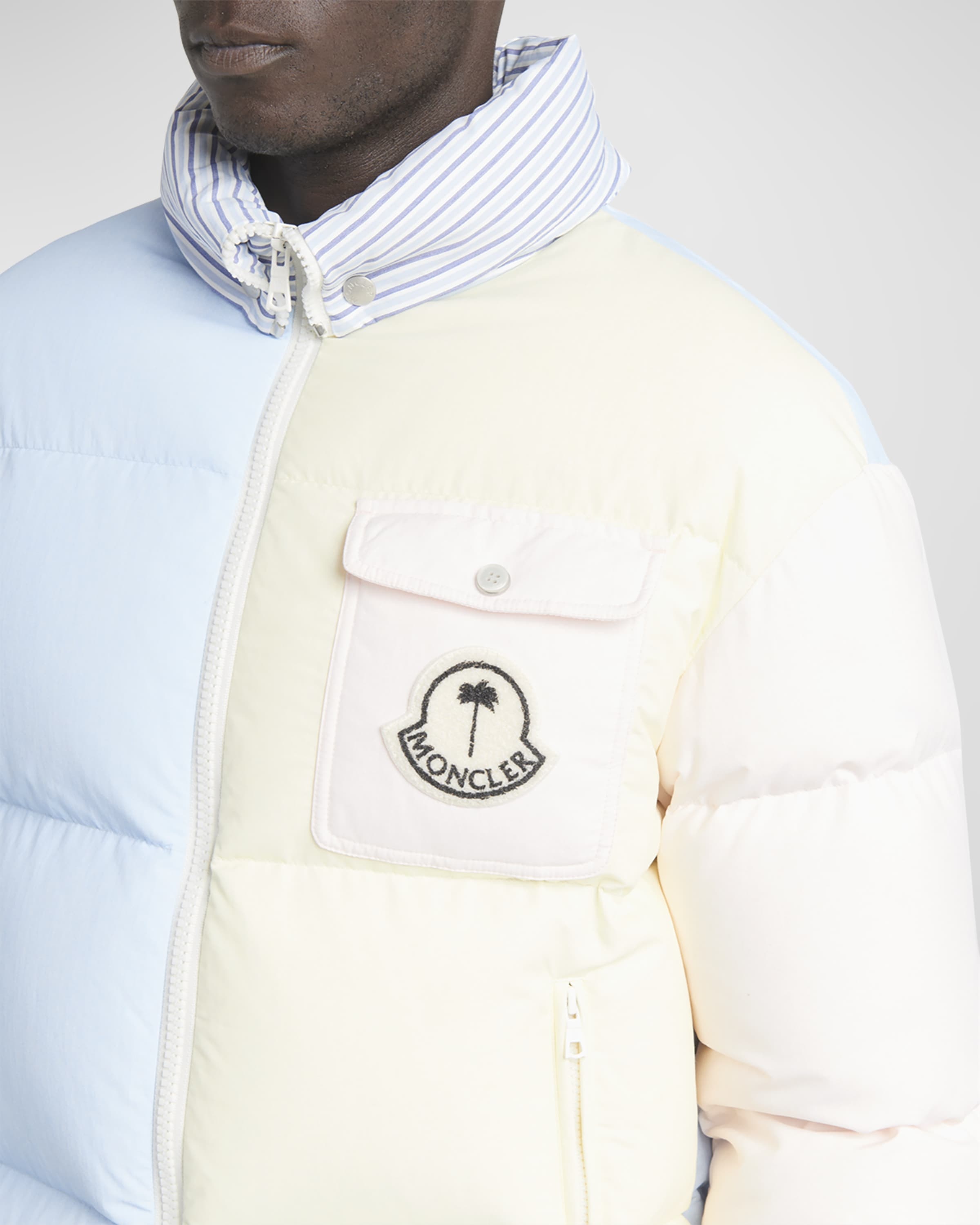 Men's Moncler x Palm Angels Douady Colorblock Puffer Jacket - 5