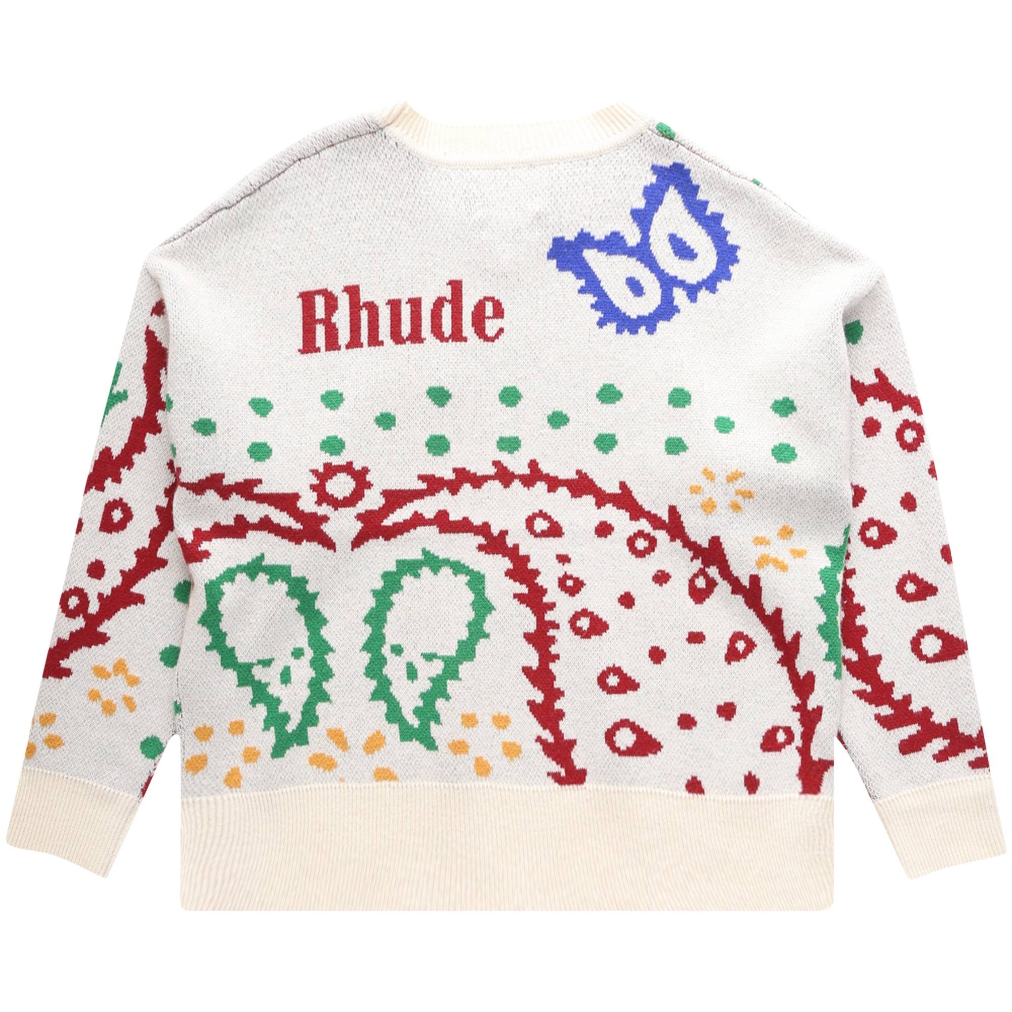 Rhude Bandana Knit 'Crème/Multicolor' - 2
