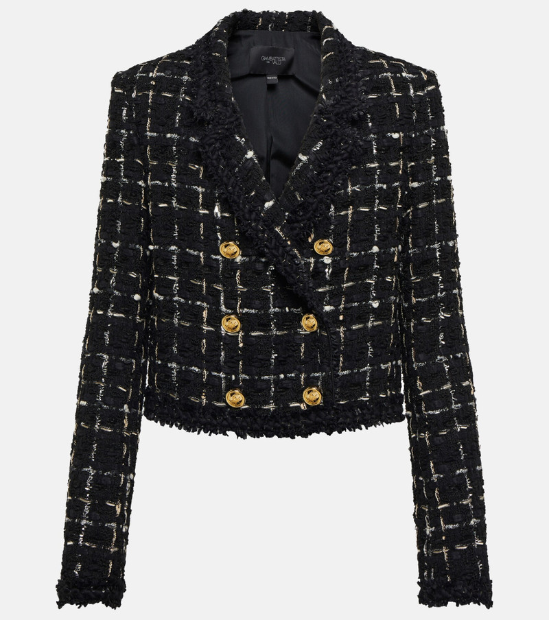 Checked cropped tweed jacket 1