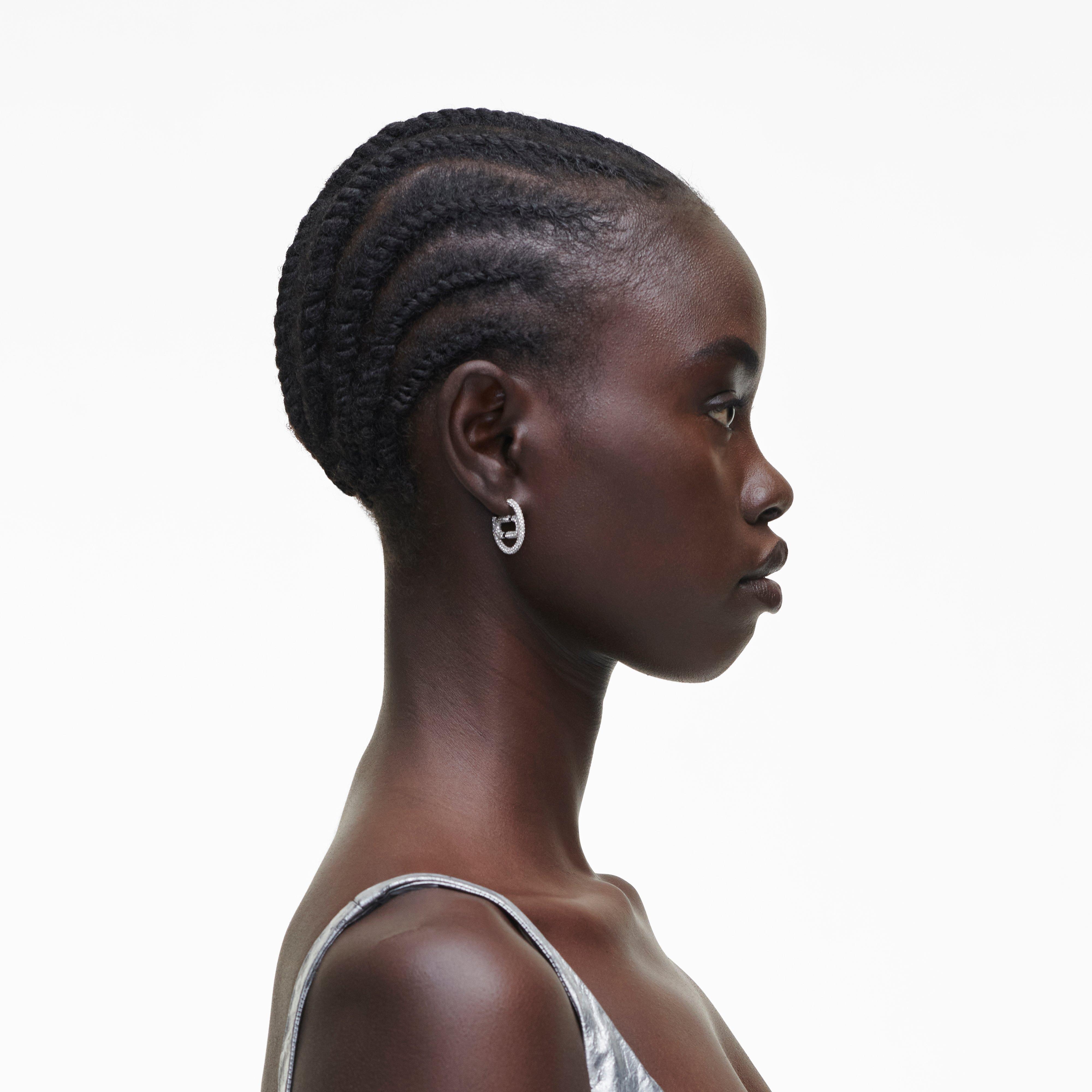 THE J MARC SMALL PAVE HOOPS - 2
