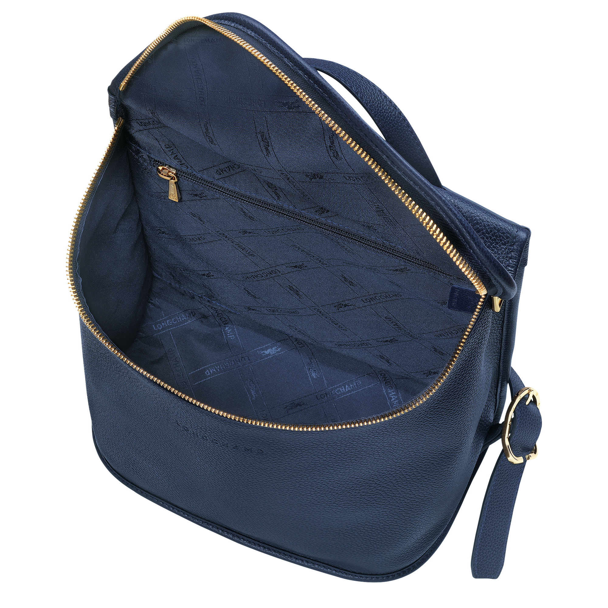 Le Foulonné Backpack Navy - Leather - 4
