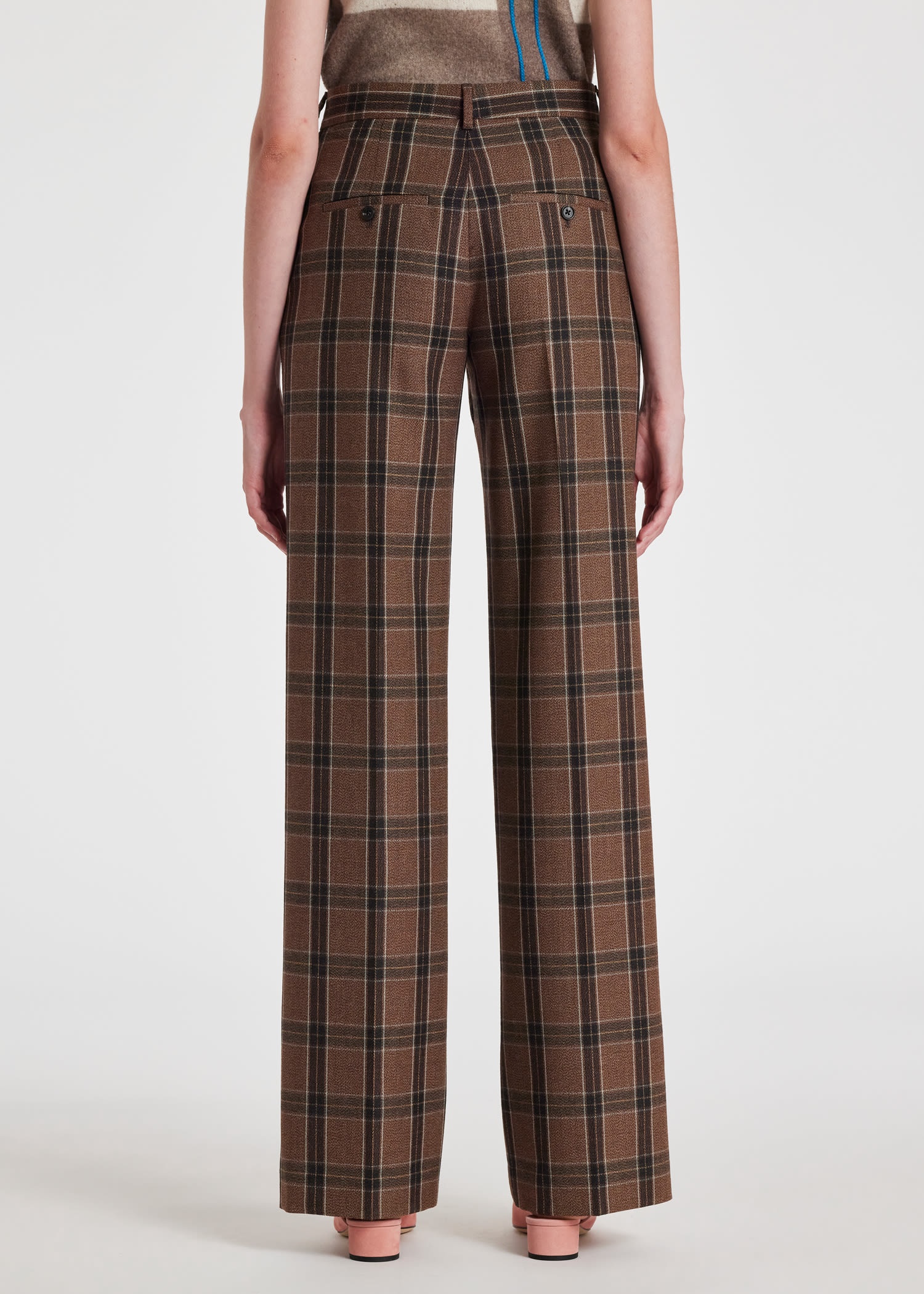 Buffalo Check Wide-Leg Trousers - 4