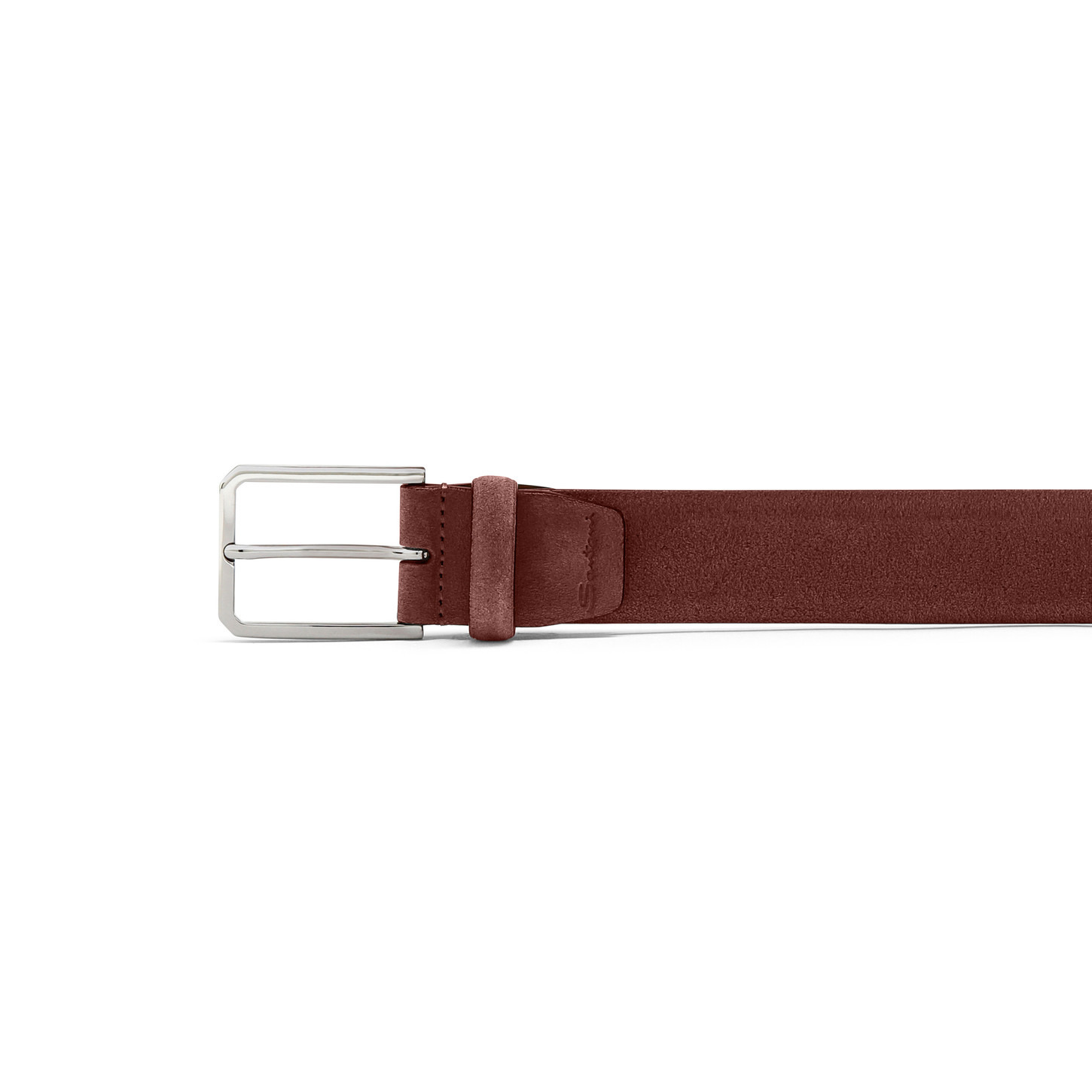 Dark brown suede adjustable belt - 3