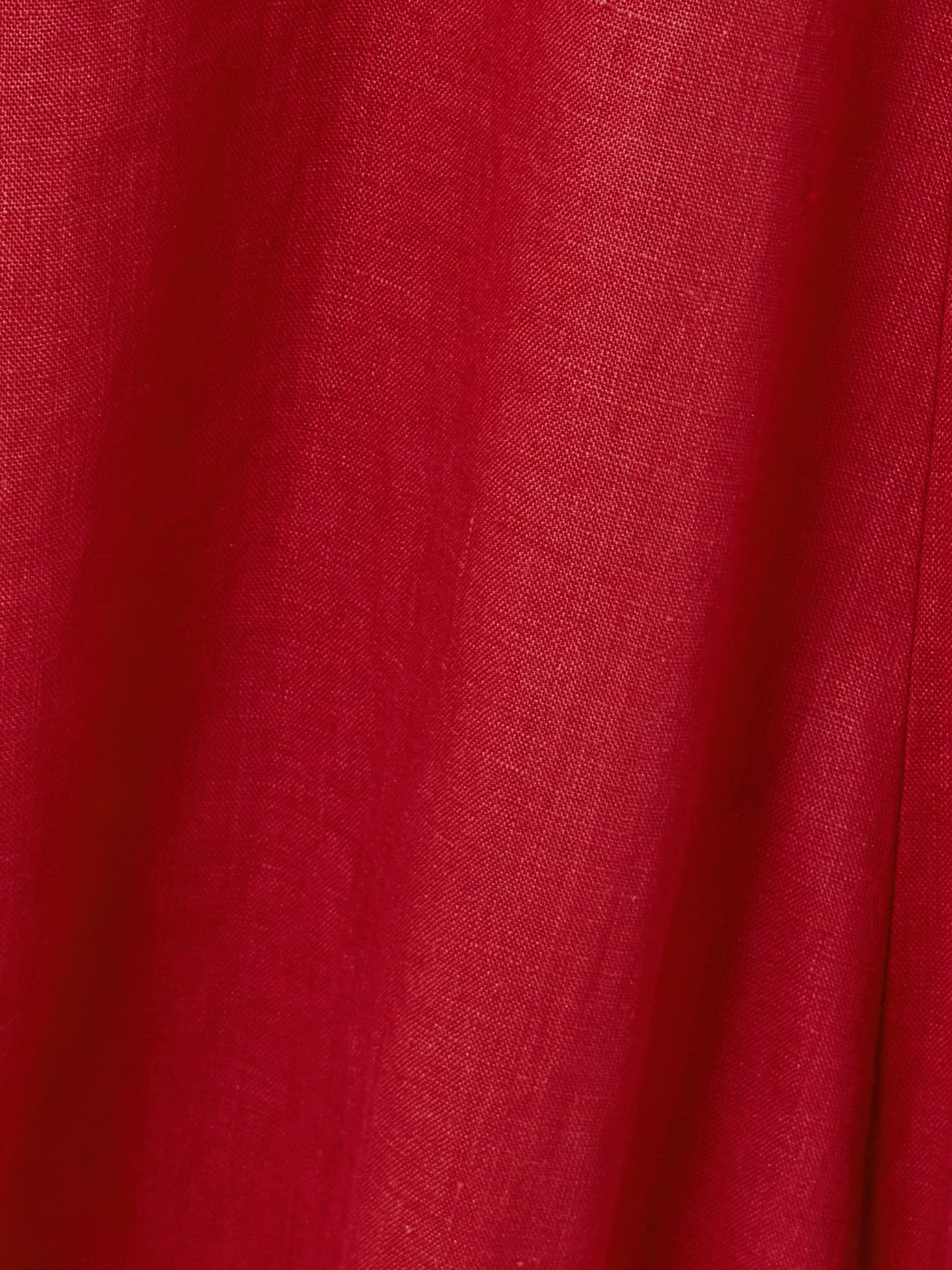 Marais linen halterneck midi dress Red - 4