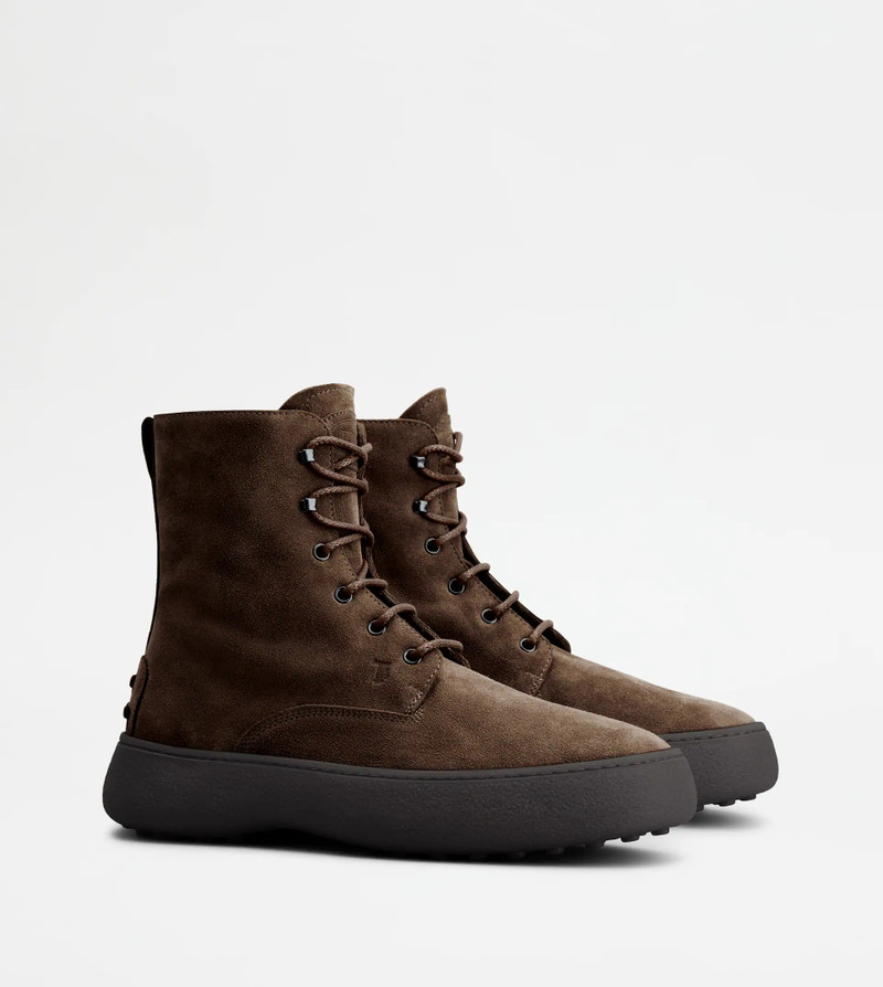 TOD'S W. G. ANKLE BOOTS IN SUEDE - BROWN 3