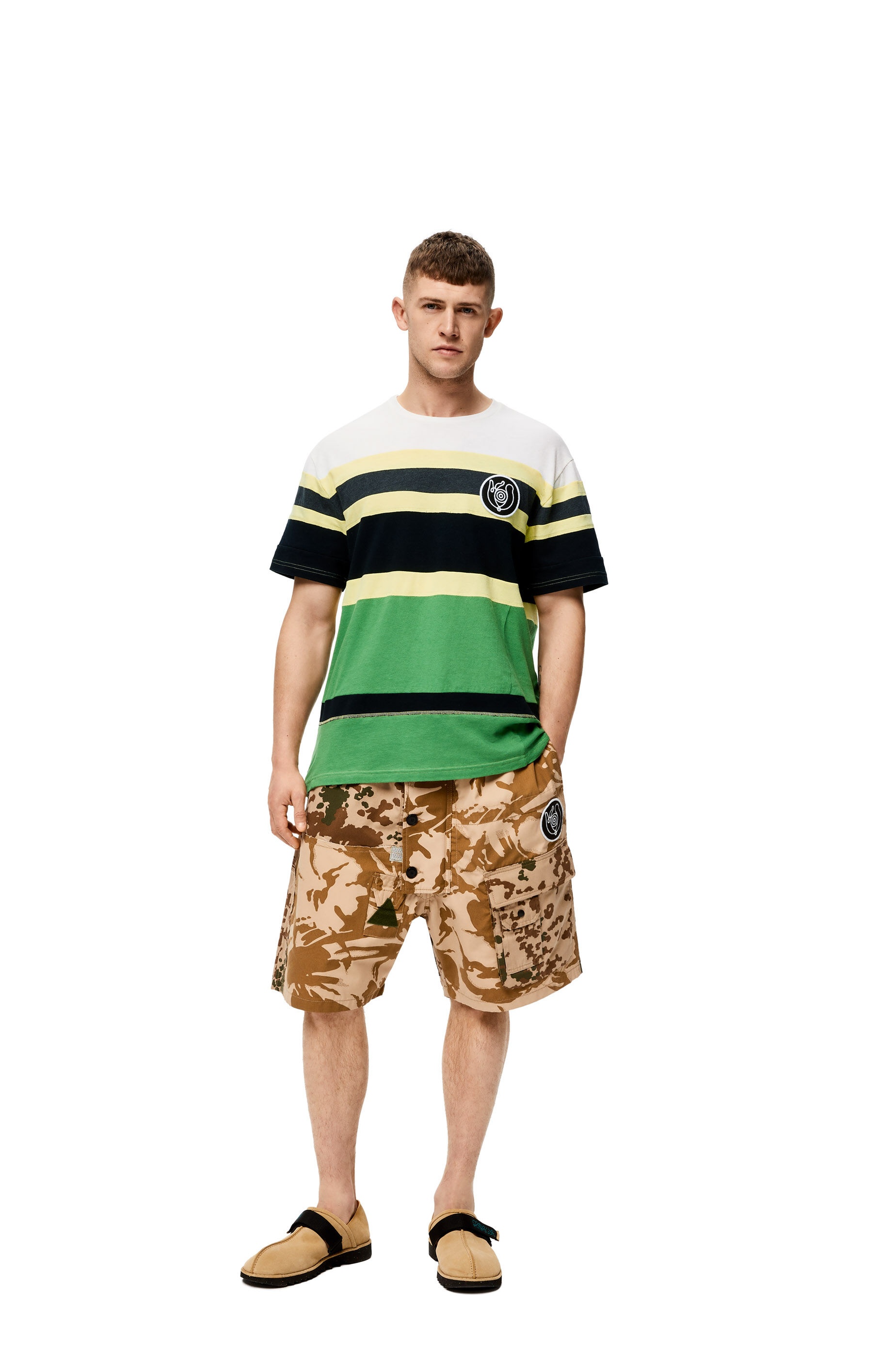 Camo patchwork bermuda shorts - 2