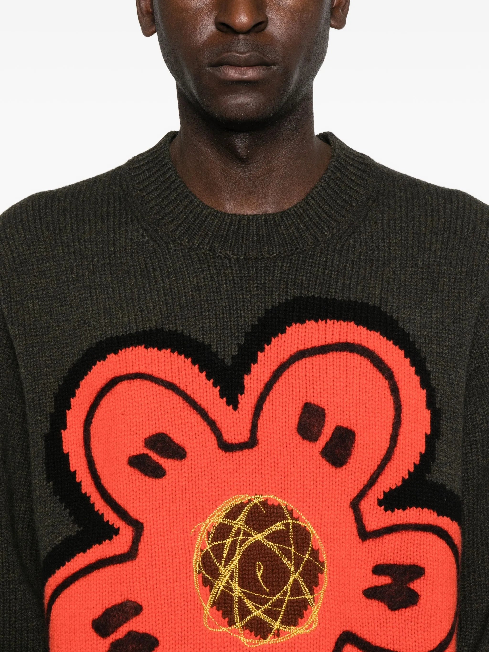 Kenzo Flower-embellishment Crew-neck Sweater - 5