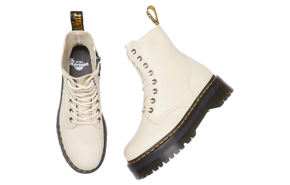Dr. Martens Jadon III Pisa Leather Platform Boots 'Parchment Beige' 26378292 - 5
