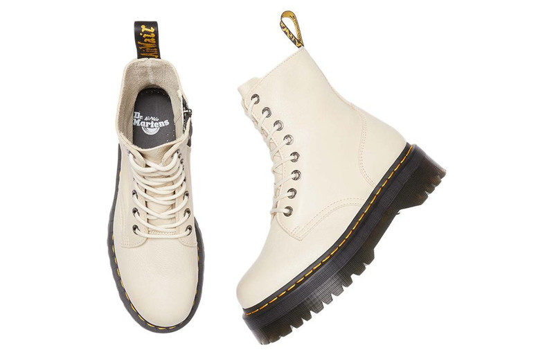 Dr. Martens Dr. Martens Jadon III Pisa Leather Platform Boots 'Parchment Beige' 26378292 outlook
