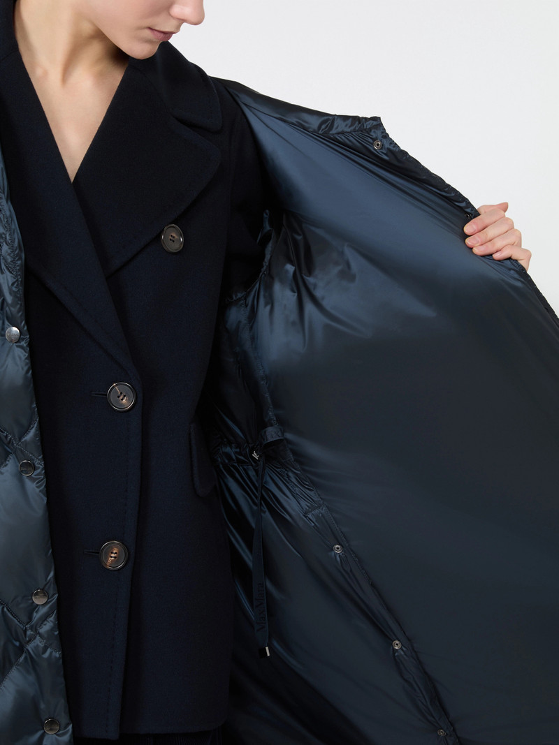 ABETE Long puffer in quilted water-repellent fabric - MIDNIGHTBLUE 6