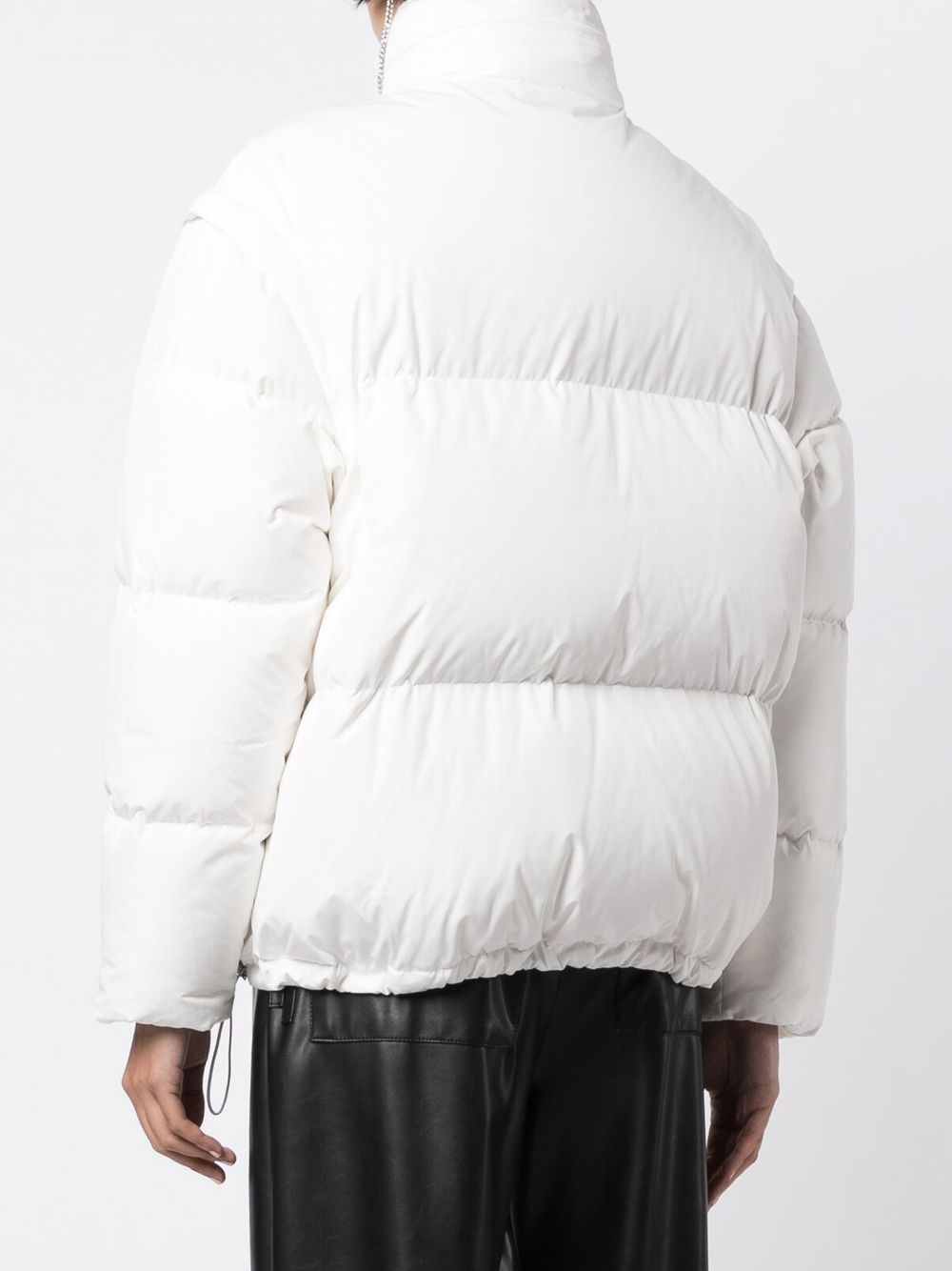 logo-patch puffer jacket - 4
