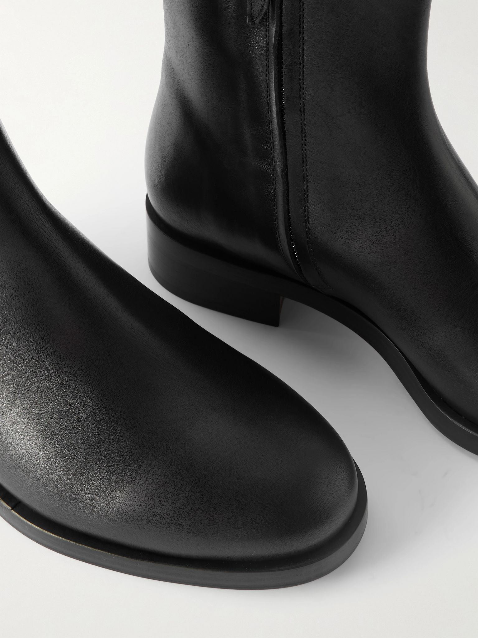 Vincent leather ankle boots Black - 4