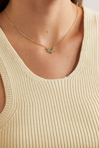 Piaget Sunlight rose gold, emerald and diamond necklace outlook