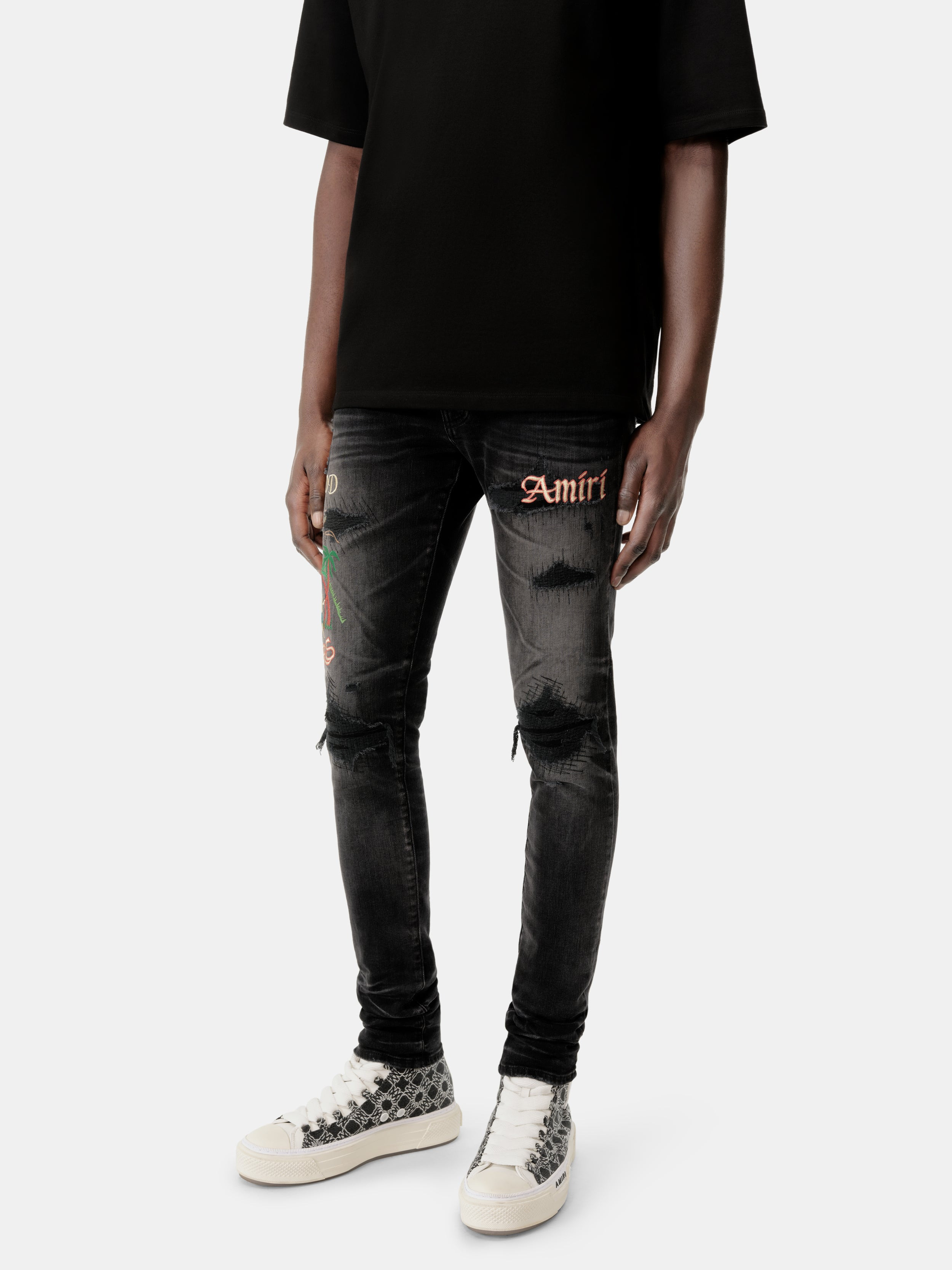 EMBROIDERED SINNERS SKINNY JEAN - 4