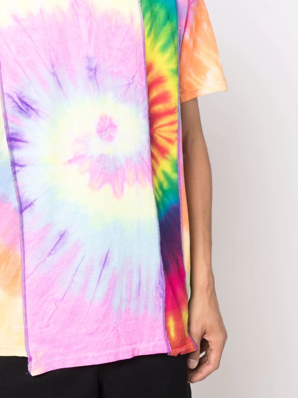 tie-dye patchwork T-shirt - 5