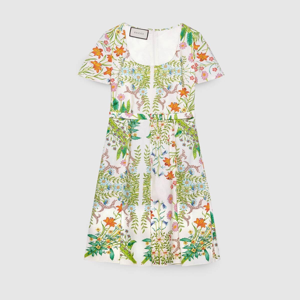 New Flora print cotton midi dress - 1