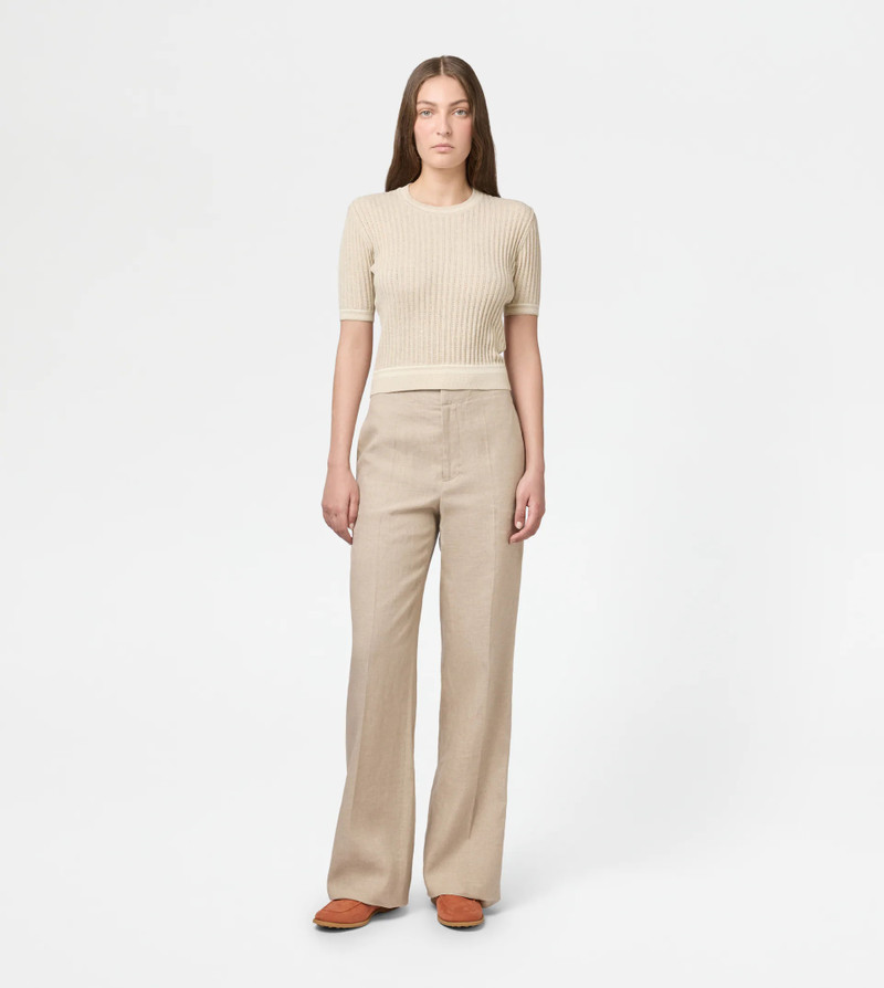 Tod's PANTS IN LINEN - BEIGE outlook